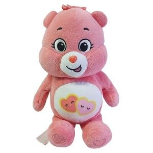 Care Bear 2021 Pink Love A Lot Soft Plush Stuffed Animal Hearts Belly 9 Inch GUC